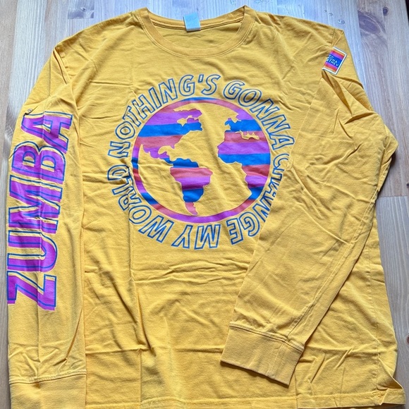 Zumba Fitness Yellow Long Sleeve Tee - Picture 1 of 1